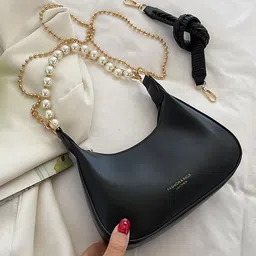 SYGA Leather Structured Shoulder Bag-image-35