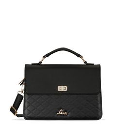 Lavie Saahim Black Flap Satchel Bag-image-53
