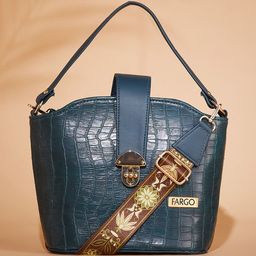 FARGO Textured Zip Detail PU Structured Shoulder Bag-10