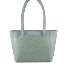 Mochi Green Textured PU Structured Shoulder Bag with Quilted image 2