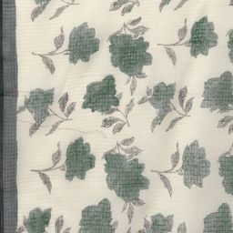 anayna Green & Beige Printed Block Print Dupatta image 2