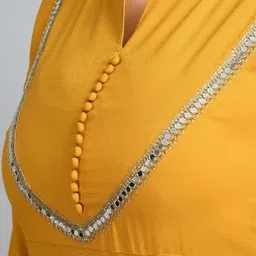 PrettyPlus by Desinoor.com Plus Size Mirror Work Anarkali Kurta With Sequin Dupatta image 2