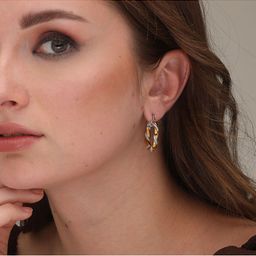 PALMONAS Gold-Toned Circular Hoop Earrings image 3