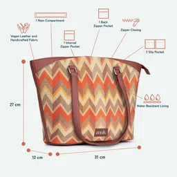 ZOUK Textured Structured Handheld Bag with Quilted image 5