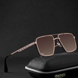 OKNO Unisex Rectangle Sunglasses with Polarised and UV Protected Lens-16