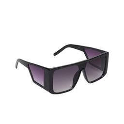 GARTH Unisex Grey Lens & Black Square Sunglasses with UV Protected Lens-15