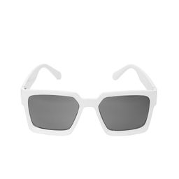 CRIBA Unisex Grey Lens & White Square Sunglasses with UV Protected Lens image 5