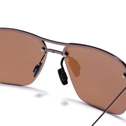 Carlton London Premium Rectangle Sunglasses With Polarised & UV Protected Lens CLSM111 image 4