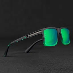 OKNO Unisex Rectangle Sunglasses with Polarised and UV Protected Lens image 2