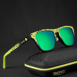 OKNO Unisex Rectangle Sunglasses with Polarised and UV Protected Lens image 2
