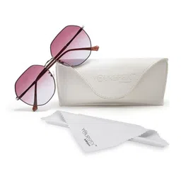 YourSpex Unisex Red Gradient Lens & Black Oval Sunglasses with UV Protected Lens image 5