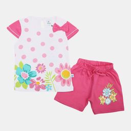 V-Mart Infants Printed Pure Cotton T-Shirt With Shorts-image-92