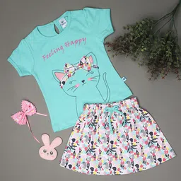 V-Mart Unisex Kids Printed Top with Skirt-image-94