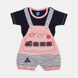 V-Mart Infants Round Neck T-shirt with Dungarees-image-43