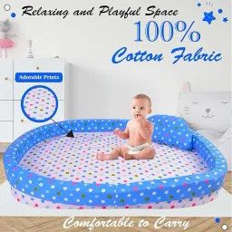 kwitchy aby Bedding Set Cotton Bed with Mosquito Net and Bumper Guard image 3