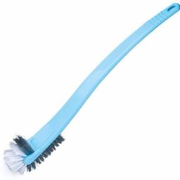 Double Hockey Shape Toilet Cleaner Brush for Western and Indian Toilet-image-106
