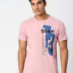 Pepe Jeans Men Graphic Printed Pure Cotton Slim Fit T-shirt-picture-11