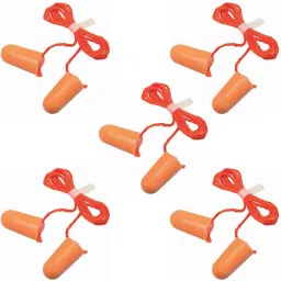 Noise Reducing | For Meditation | During Study | While Travelling | Sleeping Ear Plug (Orange) (Pack of-5) Ear Plug-image-9