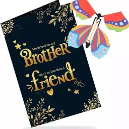 Brother Butterfly Card My Brother A Friend Greeting Card For Brother Bhaiya Greeting Card-image-124