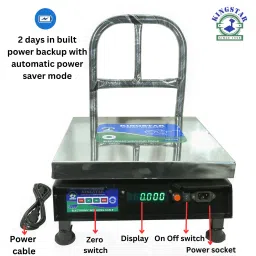 King Star 350X350MM Kitchen Scale Cap.100Kg Acc.10g Min.200g Platform Size 14X14 Inches. Weighing Scale-image-48