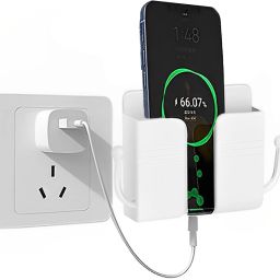 OIVO INDIA Wall Charger Hook Universal Cellphone Hanging Stand Bracket (White, Pack of 1) Mobile Holder-16