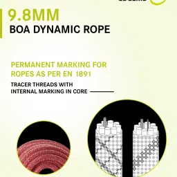 edelrid BOA Dynamic Climbing Single Rope - Certification: EN 892 Red image 2