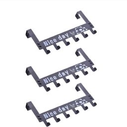 Metal Over-the-Door Hook Rack – 6 Hooks for Hanging Clothes, Towels & Bags Steel Shirt Pack of 3 Hangers For Shirt-18