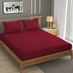 140 TC Cotton Double Striped Flat Bedsheet-image-1