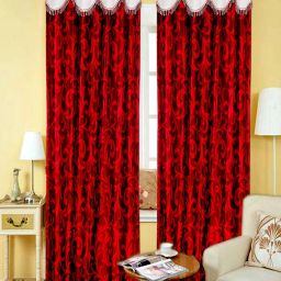 153 cm (5 ft) Polycotton Semi Transparent Window Curtain (Pack Of 2)-image-1
