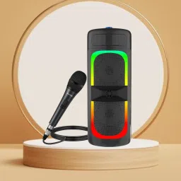 FRONY Bluetooth (PORTABLE PARTY SPEAKER) With Karaoke Mic & RGB Lights, Bass SoundC215 40 W Bluetooth Party Speaker-image-76
