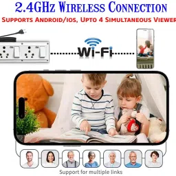 secureeye WiFi 1080P HD Modular Switch Board with Live Support Up to 32GB MicroSD Card Security Camera image 3