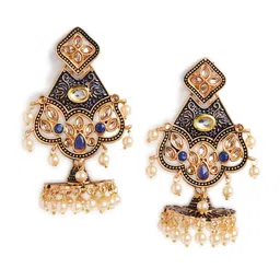 HOT AND BOLD Gold-Plated Dome Shaped Drop Earrings-picture-26