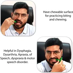 speechgears Oro-Tube Green Dotted A chewing tube for Speech Feeding and Sensory Integration Teether image 5