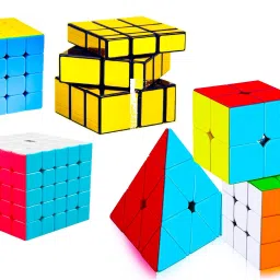 Speed Cube Combo Set of 2x2,3x3,4x4,5x5,Pyraminx,Mirror Magic Puzzle Game Toy-12
