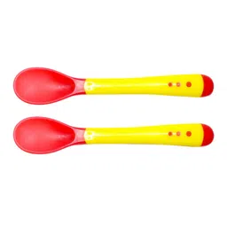The Little Lookers Pack of 2 Kids Yellow & Red Silicone Tip Heat Sensitive Spoons-image-26