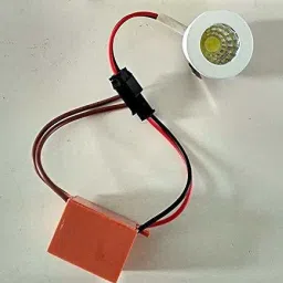 D'Mak 1 Watt LED COB/Spot Light/Button Light (Warm White) Round Driver Included pack of 5 Recessed Ceiling Lamp image 3