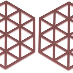PVC Coaster Halka-A-Triangle-Red_2,Pack of 2 Silicone Trivet-7