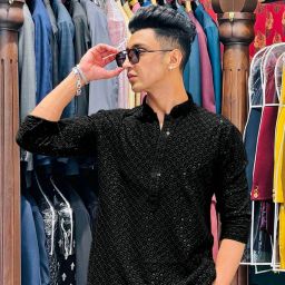 Men Chikan Embroidery Cotton Rayon Straight Kurta-image-36