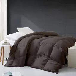 RAZZAI Grey Microfiber Mild Winter 500GSM Reversible Solid Comforters Double Bed Comforter-image-9