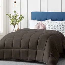 RAZZAI Grey Microfiber Mild Winter 210 GSM Single Bed Comforter-image-35