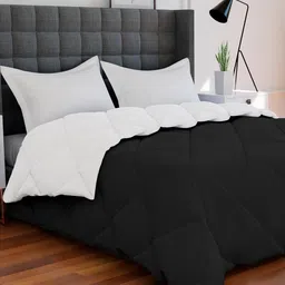 AVI Black & White Mild Winter Reversible 250 GSM Single Bed Comforter-picture-34