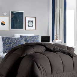 RAZZAI Grey Microfiber Mild Winter 300 GSM Single Bed Comforter-image-17