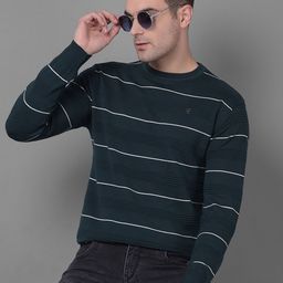 Crimsoune Club Striped Long Sleeves Pure Cotton Pullover-image-65