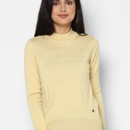 Allen Solly Woman Women Yellow Acrylic Pullover Sweater-picture-5