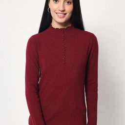 Beatnik Women Ribbed Woolen Pullover-image-87