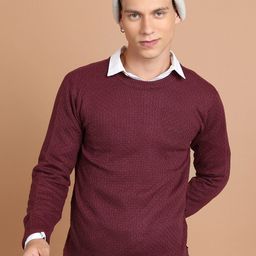 HIGHLANDER Red Round Neck Pullover-image-62