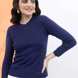 Tokyo Talkies Women Round Neck Acrylic Pullover Sweater-image-68
