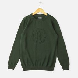 Allen Solly Junior Boys Cable Knit Round Neck Long Sleeves Acrylic Pullover Sweater-image-73