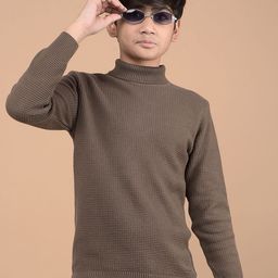 Crimsoune Club Boys Turtle Neck Ribbed Cotton Pullover-picture-49