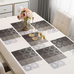 HOKIPO Set Of 5 Table Placemats with Runner-1